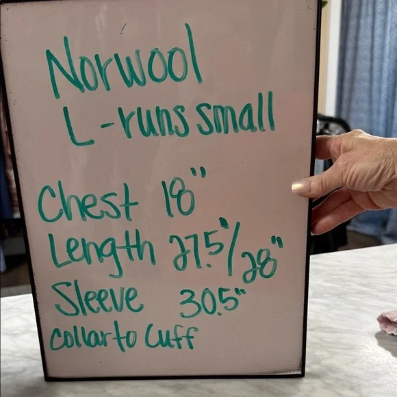 Norwool Wool Quarter Zip Pullover Sweater Black and Ivory Size Large - Picture 2 of 12